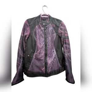 Harley-Davidson Women’s Mesh Riding Jacket Purple Black MotorClothes Size S